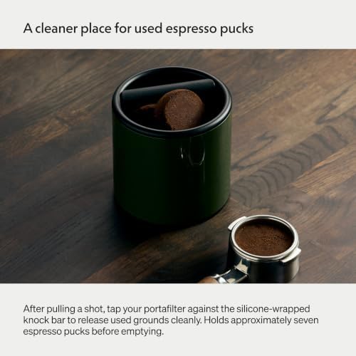 Fellow Espresso Knock Box with Lid for Puck Disposal, Dishwasher Safe
