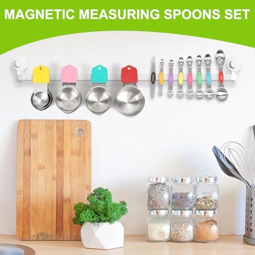 Magnetic Measuring Cups and Spoons Set | 16-Piece Stainless Steel