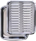 Broiler Pan for Oven 16.75” x 13” - Broiling Pan for Oven With Rack