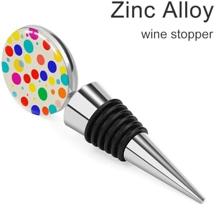 Colored Dots Wine Stopper Vacuum Alloy Wine Bottle Stopper Reusable