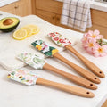 Silicone Cooking Spatula Set with Wooden Handles: Ideal for daily cake