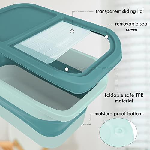 Pet Food Storage Containers, Collapsible Dog Food Container with
