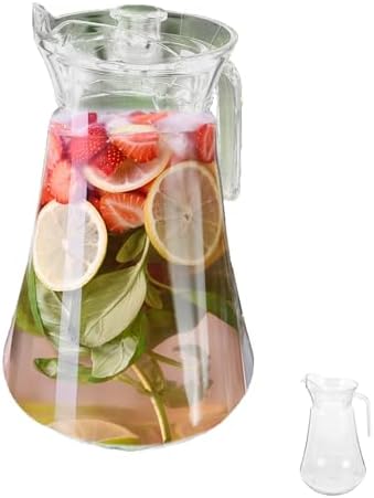 Healeved Water Jug Water Jug Kettle Acrylic Pitcher with Lid and Spout