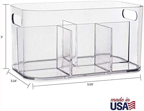 STORi Bliss 5-Compartment Cosmetics Organizer, Set of 2, Clear