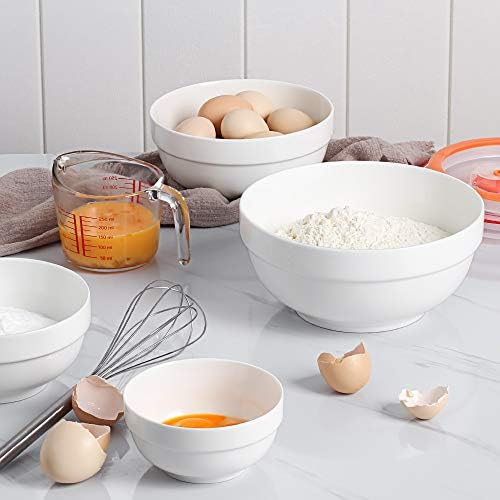 DOWAN Ceramic Bowl Set with Lids, Serving Bowls, Food Storage