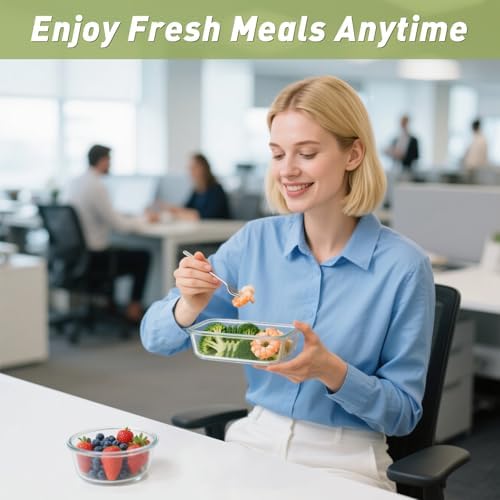 BAYZZ 30-Piece Glass Food Storage Containers with Lids