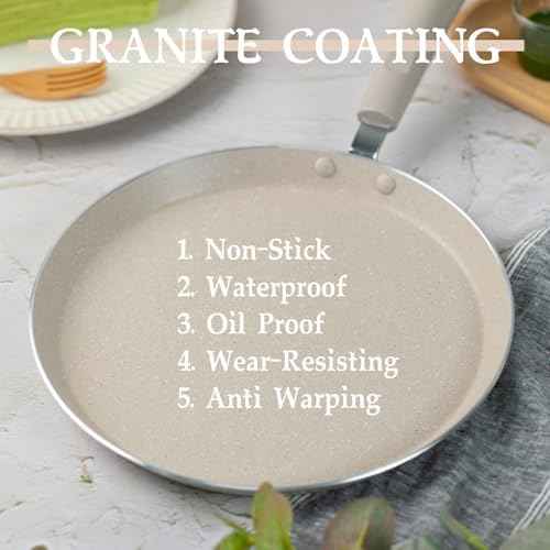 9-Inch Crepe Pan, Nonstick Dosa Pan with Spreader & Spatula