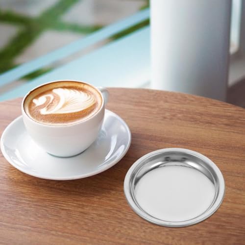 Hemobllo 6pcs Stainless Steel Tea Bag Holders 2.4" Small Drip Tray