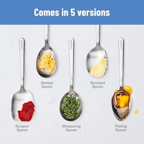 Misen Scraper Chef Spoon – Stainless Steel Cooking Spoon and Spatula