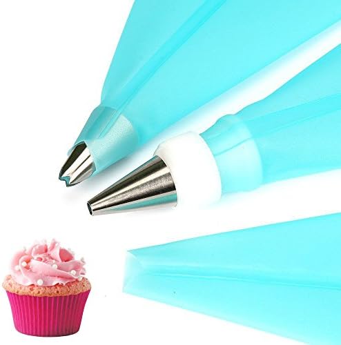 Jennice House Silicone Pastry Bags Set, 3 Pack of 16 inch Reusable