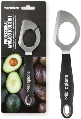 Microplane Avocado Tool | 3-in-1 Stainless Steel Avocado Slicer Tool