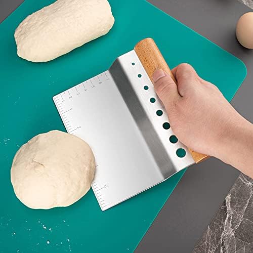 2pcs Stainless Steel Bench Scraper and Dough Cutter, Dough Pastry