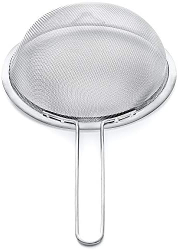 Strainer Set Fine Mesh – Premium 304 Stainless Steel (18/8) – 8′′