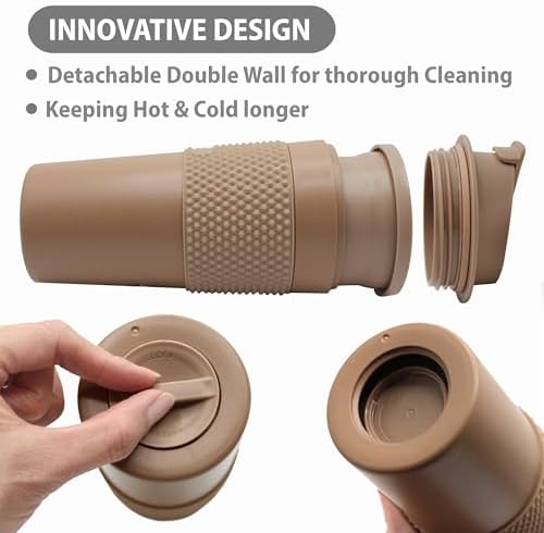 16 oz Coffee Tumbler Set (2 Pack) – Insulated Double Wall Travel Mug