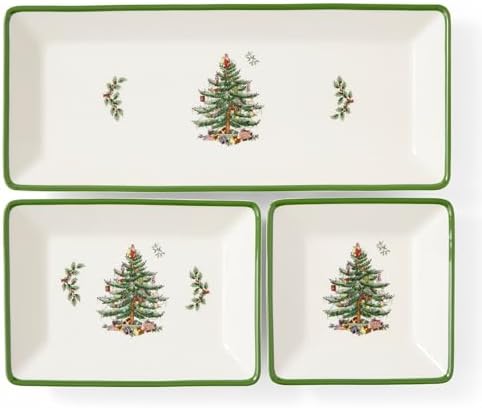 Spode Christmas Tree 3-Piece Traditional Nesting Trays - Set of 3
