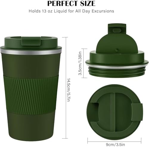 KETIEE Travel Coffee Mug 12oz: Vacuum Insulated Coffee Cup with