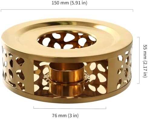 HOIGON 3 PCS Teapot Warmer, Stainless Steel Brushed Tea Pot Warmer