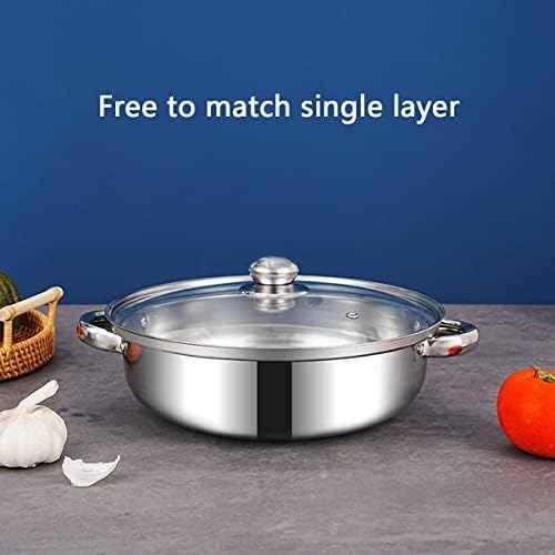 Steamer Pot for Cooking 11 inch, Steamer Pots 3-tier Multipurpose Stainless Steel Steam Pot Cookware with Handle for Vegetable