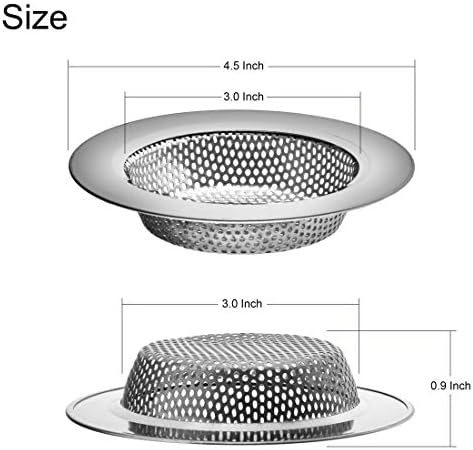 2PCS - Kitchen Sink Drain Strainer and Anti-Clogging Stopper Drainer