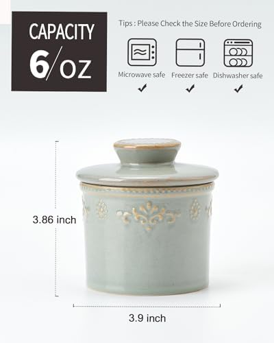 XELA Butter Crock - French Butter Dish to Leave On Counter