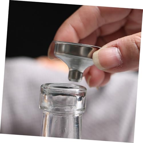 Abaodam 12pcs Mini Stainless Steel Wide Mouth Funnels for Liquid