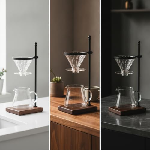 Fenteer Stand Coffee Dripper Stand Pour Over Holder Pour Brewer Stand
