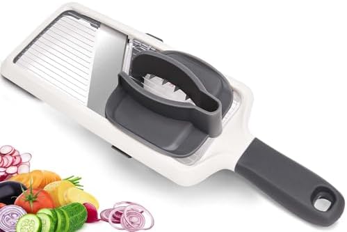 Mandoline Slicer for Kitchen, Adjustable Stainless Steel Blade