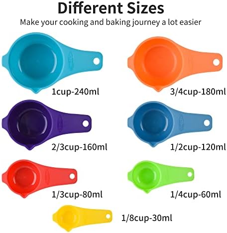 Measuring Cups and Spoons Set, Plastic Measuring Cup Set 15, Mixing