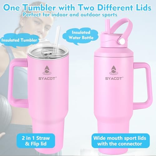 40 oz Tumbler with Handle and Straw or Convert to 40 oz Insulated