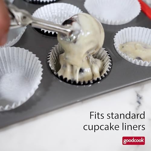 GoodCook MegaGrip 12-Cup Muffin Pan with Silicone Grip Handles Perfect