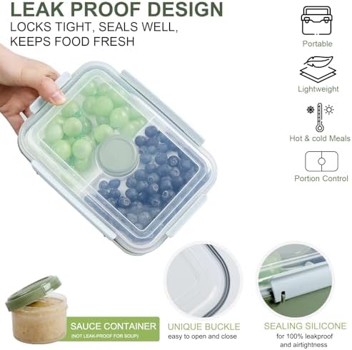 47oz Salad Lunch Container To Go, 3 Pack Salad Bowls Bento Lunch Boxes