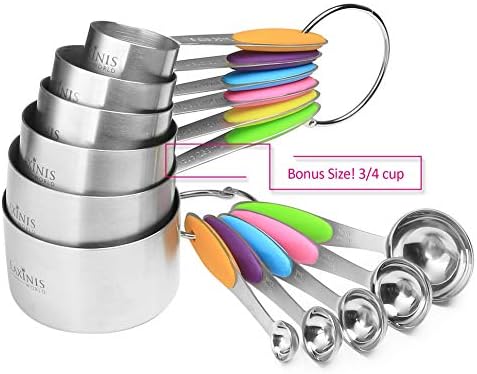 New Version! 11 Piece Measuring Cups And Spoons Set by Laxinis World