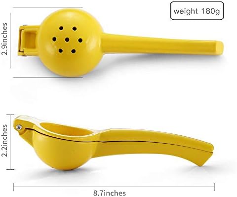 Y-ME Manual Lemon Squeezer, Yellow Metal Citrus Juicer