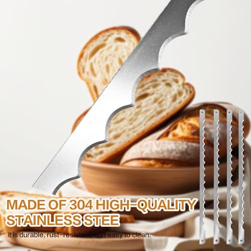 Bread Bow Knife Replacement Blades, 12 Pcs, 10.8" Stainless Steel