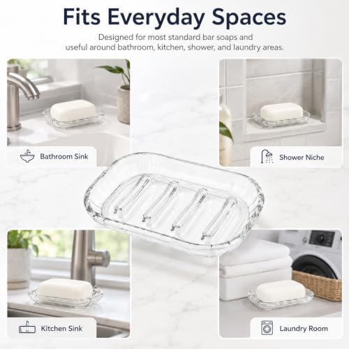 2 Pack Bar Soap Dish Holders