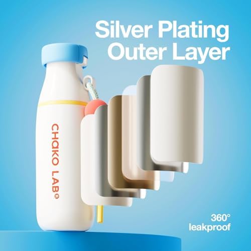 CHAKO LAB 17oz Insulated Water Bottle | Dual Drinking Modes | Two