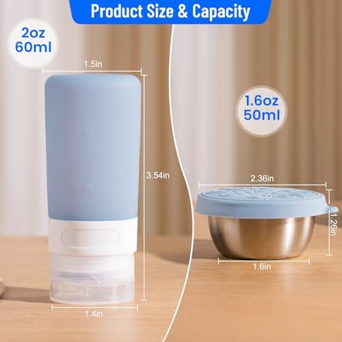 MICEBAY 8-Pack Salad Dressing Container, Leakproof Squeeze Bottles