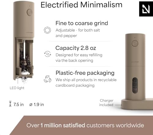 LARS NYSØM Electric Salt and Pepper Grinder Set