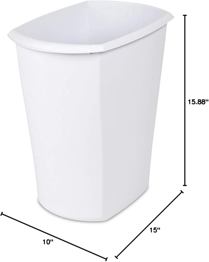 STERILITE 10528006 White Waste Can - Image 3