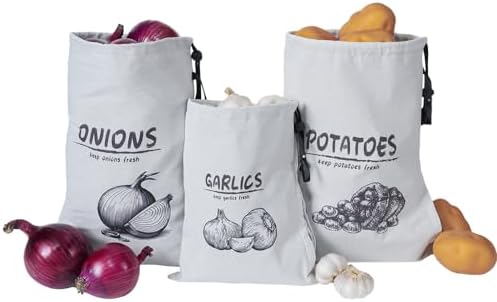 Potato Onion Garlic Storage Bag, Potato Onion Garlic Storage Set