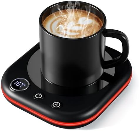 Mug Warmer Upgraded,Coffee Mug Warmer for Desk LEDs Light 3 Temp