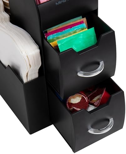 Mind Reader Cup and Condiment Station, Countertop Organizer, Coffee