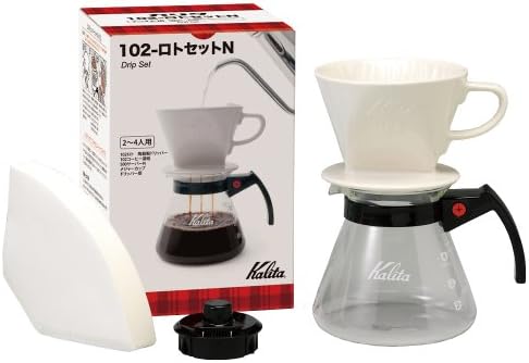 Kalita #35163 Coffee Drip Set, 102-Roto, 2 to 4 People