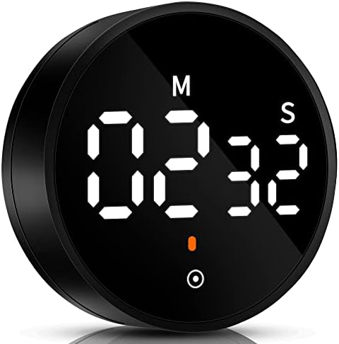 Kitchen Timer with Large LED Display, Adjustable Volume