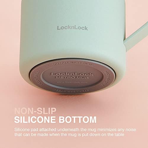 LocknLock Metro Mug, Premium 18/8 Stainless Steel Metal, Double Wall