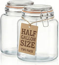 kitchentoolz Half Gallon Glass Large Mason Jars with Airtight Lid
