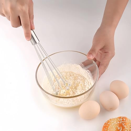 2 PCS 10.23inch Stainless Steel Ball Whisks,Durable Manual Egg Beater