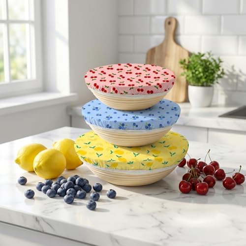 JarThenaAMCS 3Pcs Reusable Beeswax Bowl Covers