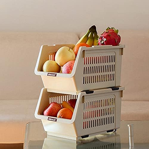 JapanBargain 3027, Japanese Stackable Storage Bin Kitchen Pantry