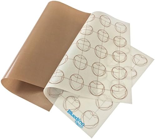 Bluedrop Silicone Macaron Baking Mat and PTFE Oven Liner, 2 Pack